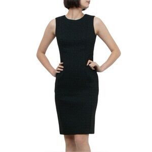 Calvin Klein sleeveless tight dress (green x black)